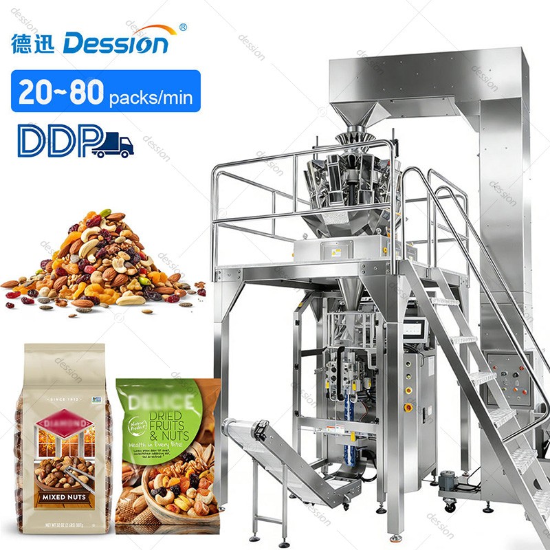 Vertical form fill seal system with multihead weigher